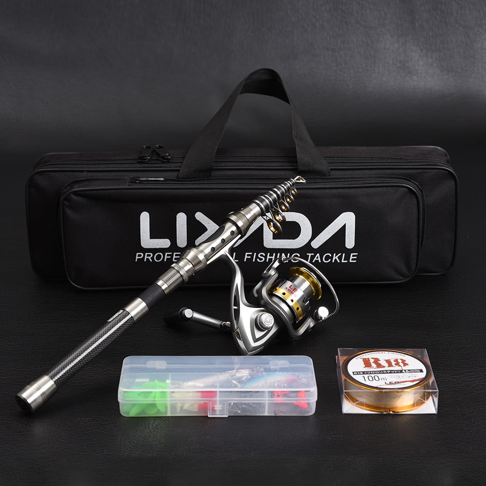 Details about   Lixada 2.1M Fishing Rod Reel Kit Telescopic Pole Spinning Reel Carrier Bag USA 