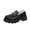 Black, variant on Willtoo Women’s Loafers, Platform Slip‑on Comfortatle Shoes Metal Chain Decor Warm Lined Winter Shoes, Chunky Lug Sole Casual Dress Footwear