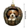 thumbnail image 3 of Hometravel Christmas Animal Acrylic Ornament, Printed Design Tree Hanging Decoration, 8cm Festive Gift for Family and Colleagues Exchange, 3 of 7