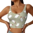 thumbnail image 1 of Balery Funny Chicken Sujetadores deportivos con espalda cruzada para mujer, acolchados, sin costuras, de alto impacto, ideales para yoga, gimnasio, entrenamiento y fitness.-X-Large, 1 of 8