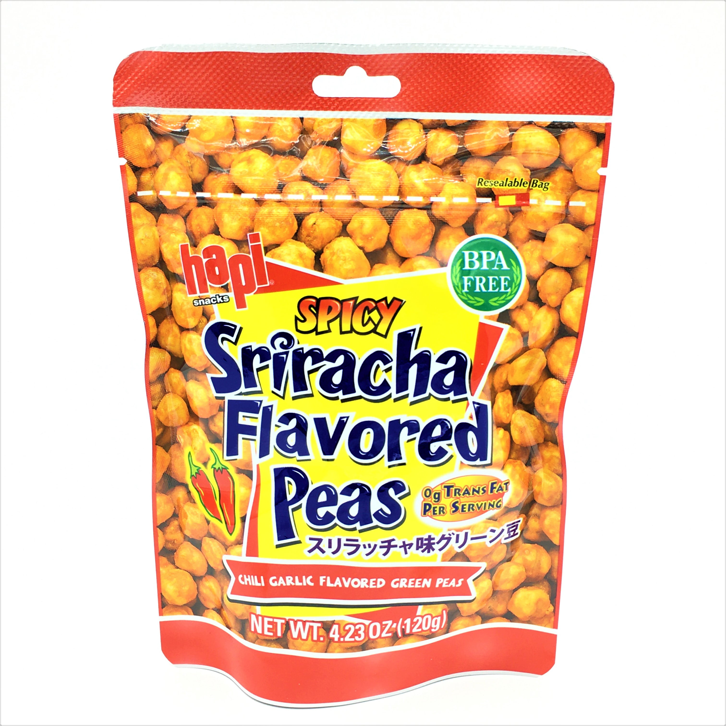 Hapi Chili Garlic Green PeasSpicy Sriracha Flavored , 0g Trans Fat