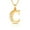 Colorname Misc: Initial: C, variant on Solid 14k Yellow Gold 18 Inch Small Channel-set (A-Z) CZ Letter Name Personalized Monogram Initial Necklace (7mm X 14mm)