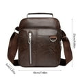 thumbnail image 3 of YiJuHui 1pcs Premium Textured Leather Crossbody Bag Adjustable Strap Lightweight Spacious Travel Work Daily Use A, 3 of 6