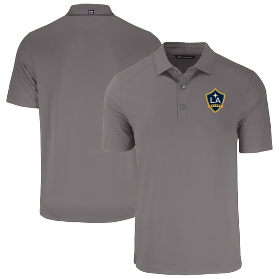 Men's Cutter & Buck Gray LA Galaxy Forge Eco Stretch Recycled Polo