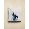 thumbnail image 3 of Pastell Colorful And Serious Frenchie Sweatshirt Women -Weekday Best Designs, Female Large, 3 of 4