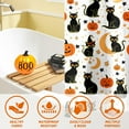 thumbnail image 5 of Halloween Shower Curtain 72x72 Inch Black Cat Shower Curtains for Bathroom with Hooks Halloween Bathroom Home Bath Decor Waterproof Fabric, 5 of 6