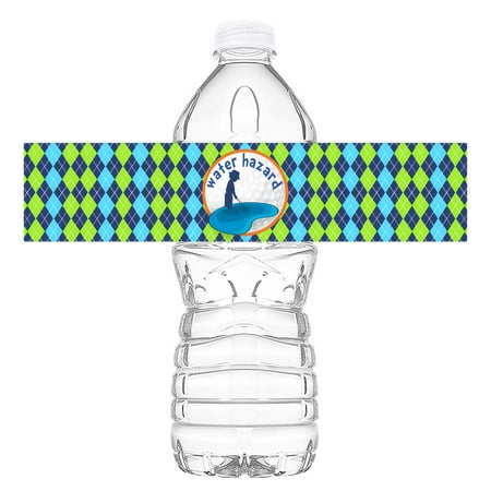 Golf Bottle Wraps - 20 Golf Water Bottle Labels - Golf Decorations - Made in the
