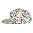 thumbnail image 3 of Daiia Cartoon Labrador Retriever print Flat Bill Hats Flat Brim Trucker Cap Baseball Cap Adjustable Classic Low Profile Hat Unconstructed Plain Cap, 3 of 9