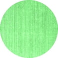thumbnail image 1 of Ahgly Company Indoor Round Solid Emerald Green Modern Area Rugs, 3' Round, 1 of 4