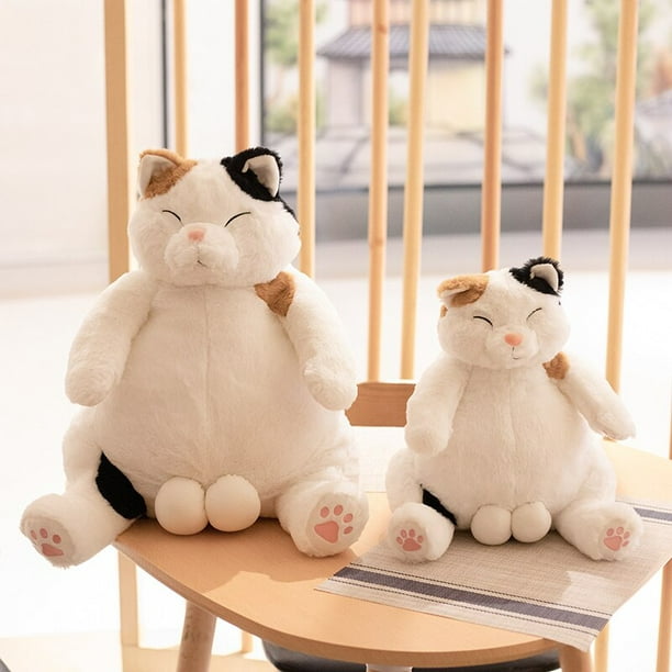 35/45cm Japanese Kawaii Soft Plush Cat Toys Anime Kitty Stuffed Animal Dolls Kids Gift Lovely Fat Cats Pillow Home Decoration zhangmengya LED