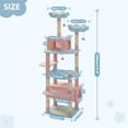 thumbnail image 2 of Large Cat Tree cm Cat Tower for Large Cats Cat Condo with Sisal-Cove Scratching Posts and Pads Padded Perch Dual Condo and Basket for Indoor Cats-Grey Small, 2 of 6