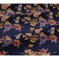 thumbnail image 4 of oneOone Cotton Jersey Navy Blue Fabric Flower Watercolor Sewing Fabric By The Yard Printed Diy Clothing Sewing Supplies 58 Inch Wide, 4 of 4