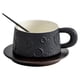 thumbnail image 1 of de Café de Cerámica Estilo Japonés Planet, Juego de y Platillo para Café con Leche, Color Negro., 1 of 5