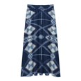 thumbnail image 3 of Indigo Blue Geometric Textile Pattern Women High Waist Midi Skirt Elegant Midi Skirt High Waist A-line for Women, 3 of 4