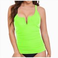 thumbnail image 5 of HCNTES Women Tankini Top Only - Tummy Control Bathing Suit Top Modest Swim Tank Top Swimsuits No Bottom (Y508-Green,M), 5 of 9