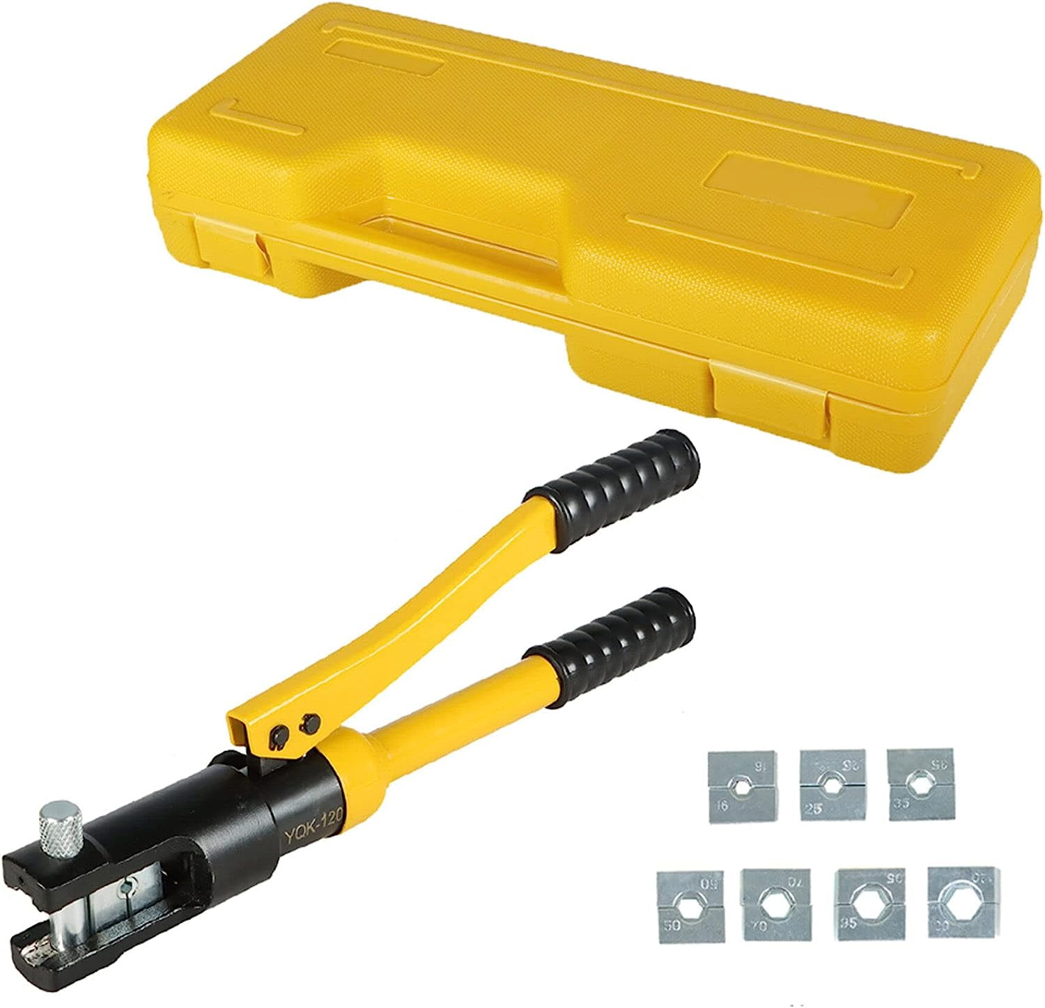 ALLCARB 12 Ton Hand Operated Hydraulic Crimper Crimping Tool, Battery Lug Terminal Cable