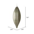thumbnail image 3 of Vickerman M183287S 8 in. Pewter Shiny Line Finial Ornament  4 per Bag, 3 of 3