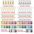 thumbnail image 2 of 350 piezas de llaveros CHAO con anillos de cadena y borlas de gamuza dorado, 2 of 5