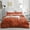 Rust, variant on IR Imperial Rooms 2 PC Duvet Cover Set Plain Microfiber Button Closer Adult Rust Color Twin