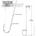 thumbnail image 2 of 12 Inch Christmas Wreath Hanger Hooks Over Door Metal Hooks Practical Clothes Towel Hanger Hooks for Christmas Front Door Decorations (Silver,2 Pieces), 2 of 7