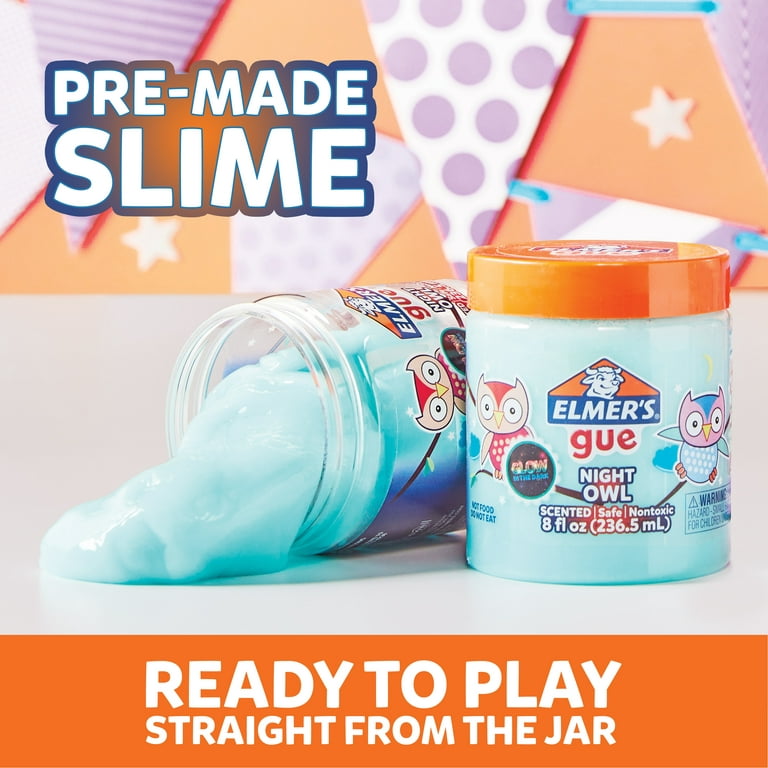 Elmer's Gue Premade Night Owl Glow in the Dark Scented Slime 