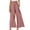 Pink, variant on Bigersell Women Casual Pants Full Length Pants Women Casual Solid Cotton Linen Drawstring Elastic Waist Long Wide Leg Pants Ladies Skinny Pants High Waist