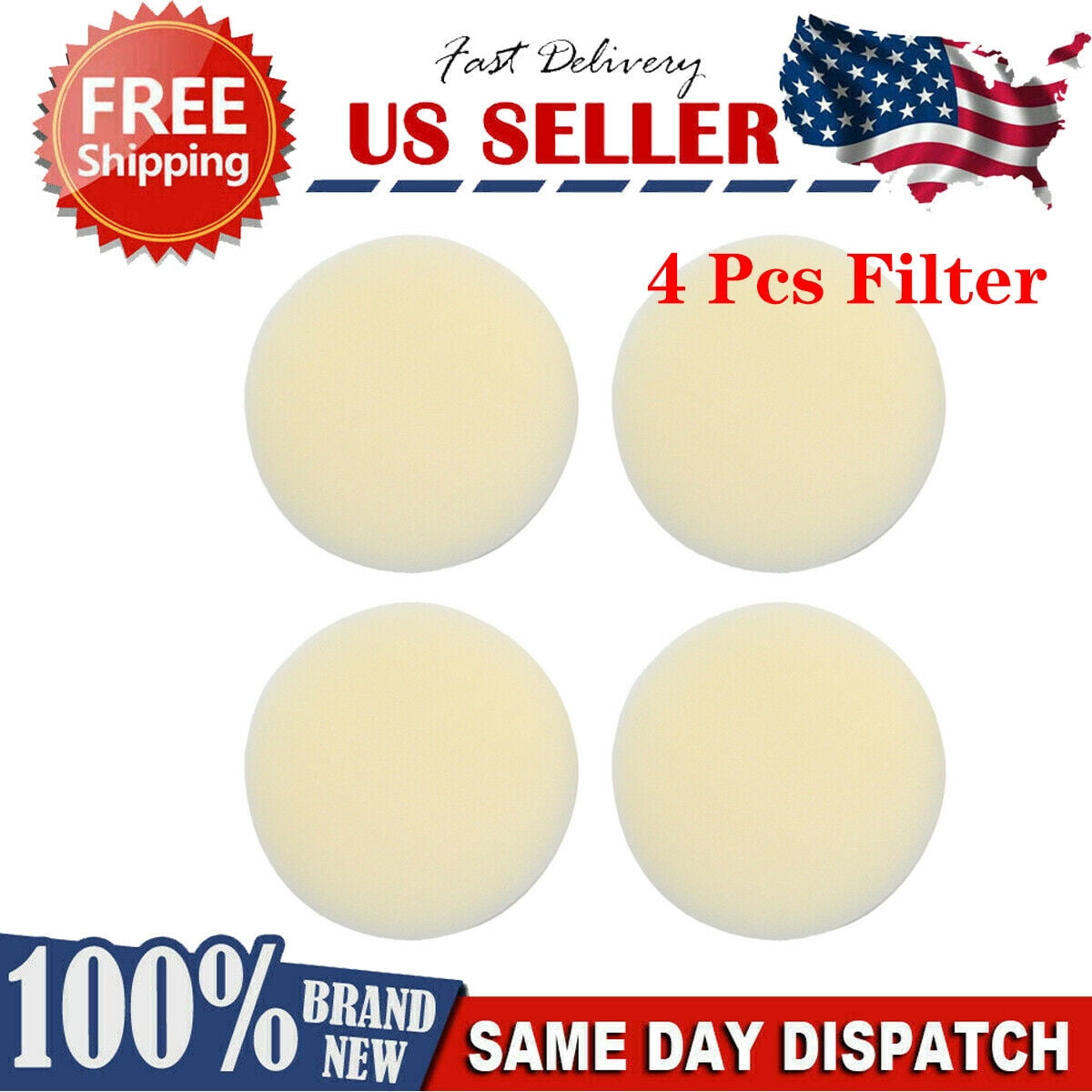 4Pcs Foam Filter fits for Shark Navigator Freestyle Cordless Stick Vacuum SV1106