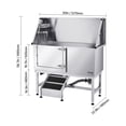 thumbnail image 3 of VEVOR Stainless Steel Dog Washing Station, 50 inch Pet Grooming Tub w/ Ramp, PE Water Filter Board, Faucet & Showerhead & Soap Holder(Left Door), 3 of 9