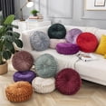 thumbnail image 4 of Set of 2 Velvet Round Decorative Pillow for Couch 15-Inch (Purple), 4 of 5