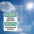 thumbnail image 6 of Water Shutoff Bilingual OSHA Emergency Rigid Plastic Sign 24 Inch x 18 Inch - 10 Pack, 6 of 8