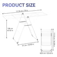thumbnail image 2 of Clothes Drying Rack, Foldable Oversized Drying Rack Clothing with L-Shaped Foot Cover, Height-Adjustable, Multi-Bar Laundry Rack, Indoor Outdoor Use, 20.47"D x 70"W x 42.52"H, Pearl White, 2 of 4