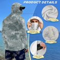 thumbnail image 6 of Bulopur Men's UPF 50+ Fishing Sun Hoodie Gray Fish Scale Camo Long Sleeve Quick Dry Shirt with Face Mask for Hiking Surfing Beach, 6 of 8