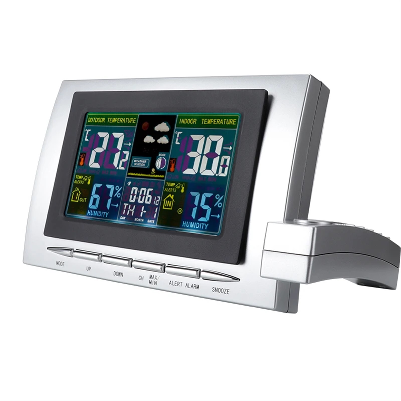 TS-H134G Wireless Weather Station Digital Thermometer Indoor Outdoor Sensor Gauge Weather Forecast Temperature Humidity Meter Cl ,Excellent Visual Experience