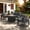Grey, variant on LayinSun Outdoor Aluminum Furniture Set, 4 Pieces Patio Sectional Conversation Chat Sofa Modern Seating Set with Coffee Table
