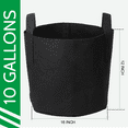 JERIA 12Pack 10 Gallon Grow Bags, Aeration Fabric Pots with Handles