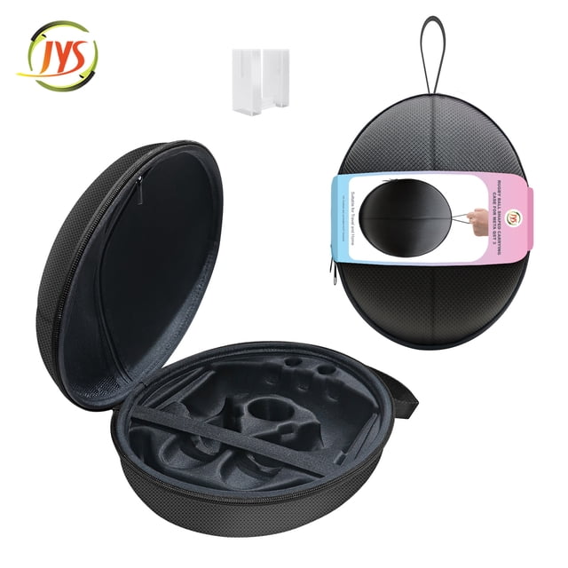 JYS Étui Rigide en Forme de Rugby pour Meta Quest 3 - Sac de Rangement Antichoc pour Casque VR et Manette, Pochette de Voyage Portable Anti-Rayures avec Compartiments d'Accessoires Personnalisés