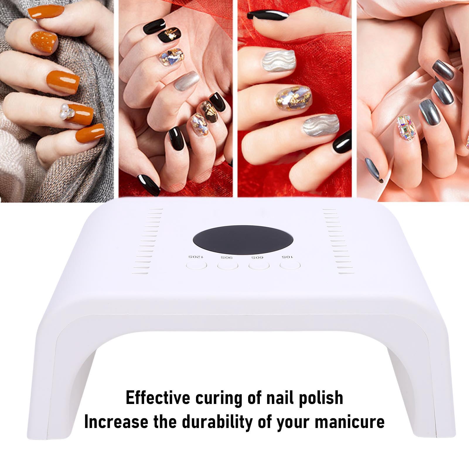 M Buder Premium Portable LED Nail Lamp Fast Curing Nail Dryer Manicure Light Machine with 24pcs Lamp Chips for Home and Professional Salon Use EU Plug