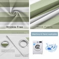 thumbnail image 4 of Sage Green White Striped Blackout Curtains for Bedroom/Living Room, Thermal Insulated Kitchen Curtains, Farmhouse Stripes Grommet Darkening Window Treatment Drapes 52"x84"x2, 4 of 8