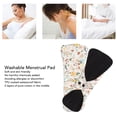 thumbnail image 4 of Cotton Menstrual Pad, Bright Color Reusable Panty Liner Portable Soft Flower Pattern Super Absorbent  for Lady for Travel, 4 of 7