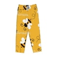 thumbnail image 4 of Kll Womens Cute Bee Butterfly Yelllow Print Pajama Pants Soft Pajama Bottoms For Women Cozy Lounge Pants, 4 of 9