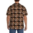 thumbnail image 3 of Honeii Wild West Cowboy Skull for Men's Short-Sleeved Button-Up Collared Shirt Featuring A Pocket, Perfect for Beach Vacations, And Travel Adventures.-XX-Large, 3 of 5