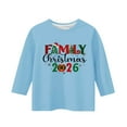 thumbnail image 3 of YUNAFFT Boys & Girls Christmas Print Loose Fit 3-12Y Casual 3/4 Sleeve Cotton-Like Stretch Round Neck T-Shirt & Long Sleeve Shirt, 3 of 3