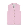 thumbnail image 5 of Resicozy Men's Sleeveless Sweater Vest V-Neck Casual Knit Button Down Solid Color Cardigan Vest Pink 2XL, 5 of 7
