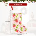 thumbnail image 4 of Salouo Strawberry Floral Print Christmas Stockings,Large Xmas Stocking Set of 1 Holiday and Farmhouse Stocking for Christmas Holiday Party Decoration(17.7*11 Inch), 4 of 7