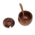 thumbnail image 1 of Demonsen Seasonings Storage Container,Wooden Salt Box,Wood Spice Jar Sugar Bowl Salt Box Seasonings Storage Container With Spoon Lid Kitchen Tool, 1 of 8