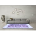 thumbnail image 3 of Ahgly Company Machine Washable Indoor Rectangle Oriental Blue Traditional Area Rugs, 8' x 10', 3 of 4