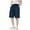 Dark Blue, variant on XIMIN Kids Boys Girls Cargo Shorts School Uniform Shorts with Pockets Loose Casual Solid Drawstring Long Bermuda Shorts Knee Length Wide Leg Jogger Summer Short Pants