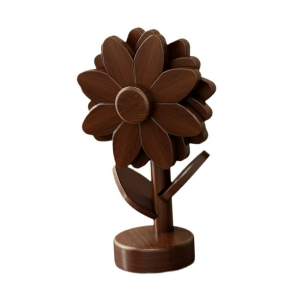 Posavasos de madera para bebidas, 3 unidades, protección para mesa, diseño de girasol D