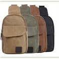 thumbnail image 3 of Vintage Men Canvas Satchel Casual Cross Body Handbag Messenger Shoulder Bag, 3 of 5