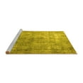 thumbnail image 2 of Ahgly Company Machine Washable Indoor Square Persian Yellow Bohemian Area Rugs, 3' Square, 2 of 4